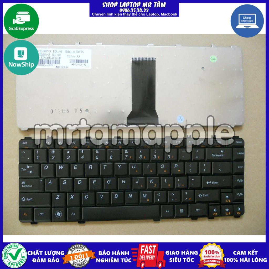 (KEYBOARD) BÀN PHÍM LAPTOP LENOVO Y450 dùng cho Ideapad V460 Y450 B460 Y460 Y450A Y450G Y550 Y560 (Đen)