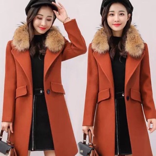 Áo khoác dạ cổ lông cao cấp. Hàng Việt Nam chất lượng cao.