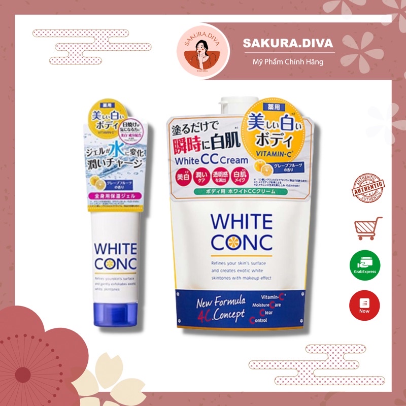 Kem dưỡng trắng da White Conc Watery Cream Nhật Bản Sakura