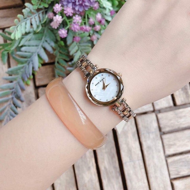 Đồng hồ nữ anne klein dây kim loại mặt tròn