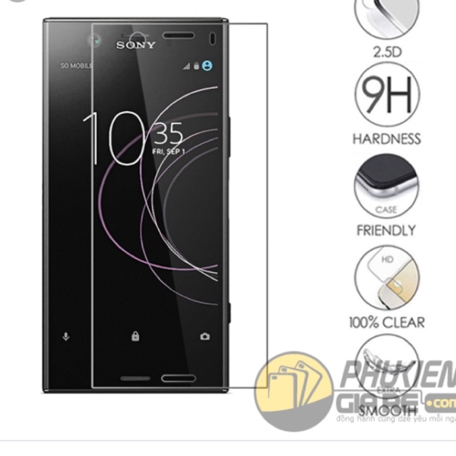 Combo 3 kính SONY XZ1 (tặng ốp dẻo cao cấp xz1)