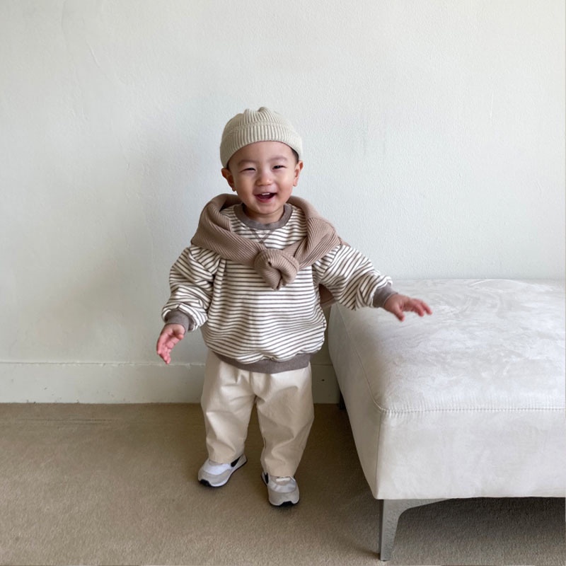 Áo Sweater Kẻ Sọc Phong Cách Thời Trang Hàn Quốc Mới Cho Bé