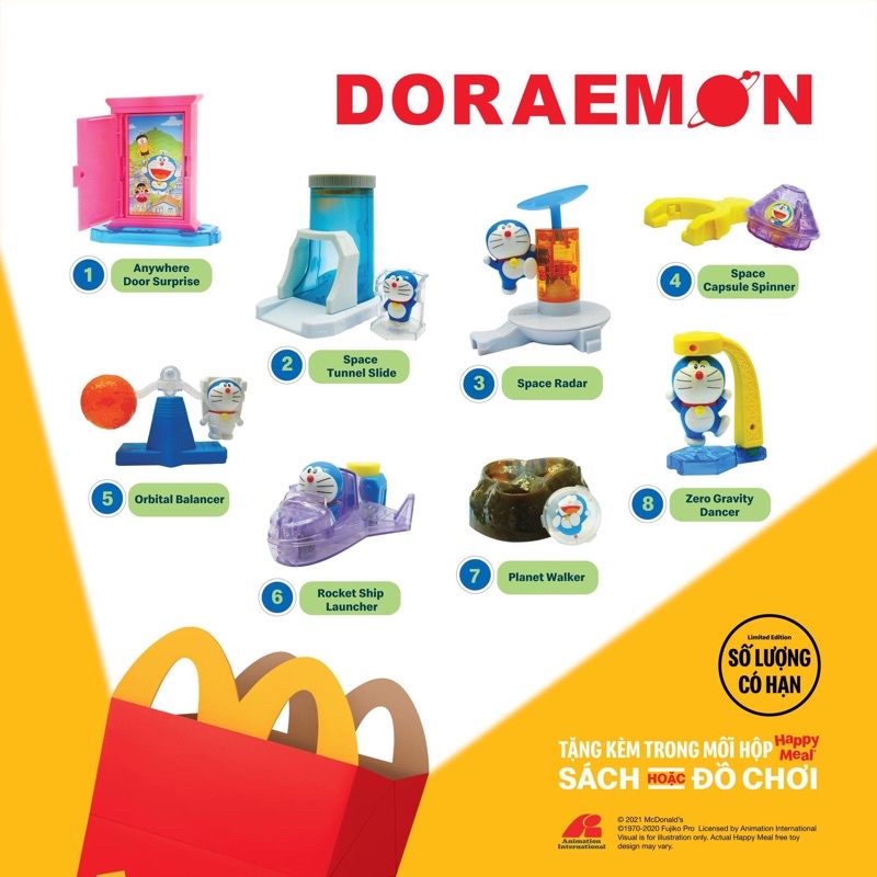 Bộ sưu tầm Doraemon Cánh cửa thần kỳ đủ 8 món