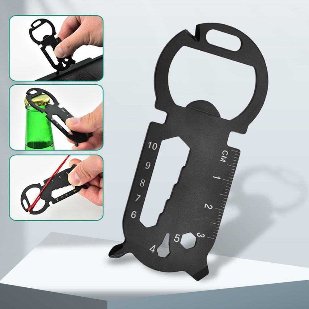 Thẻ PEWANY Dụng Cụ Sinh Tồn Đa Năng Bằng Thép Không Gỉ Có Móc Khóa