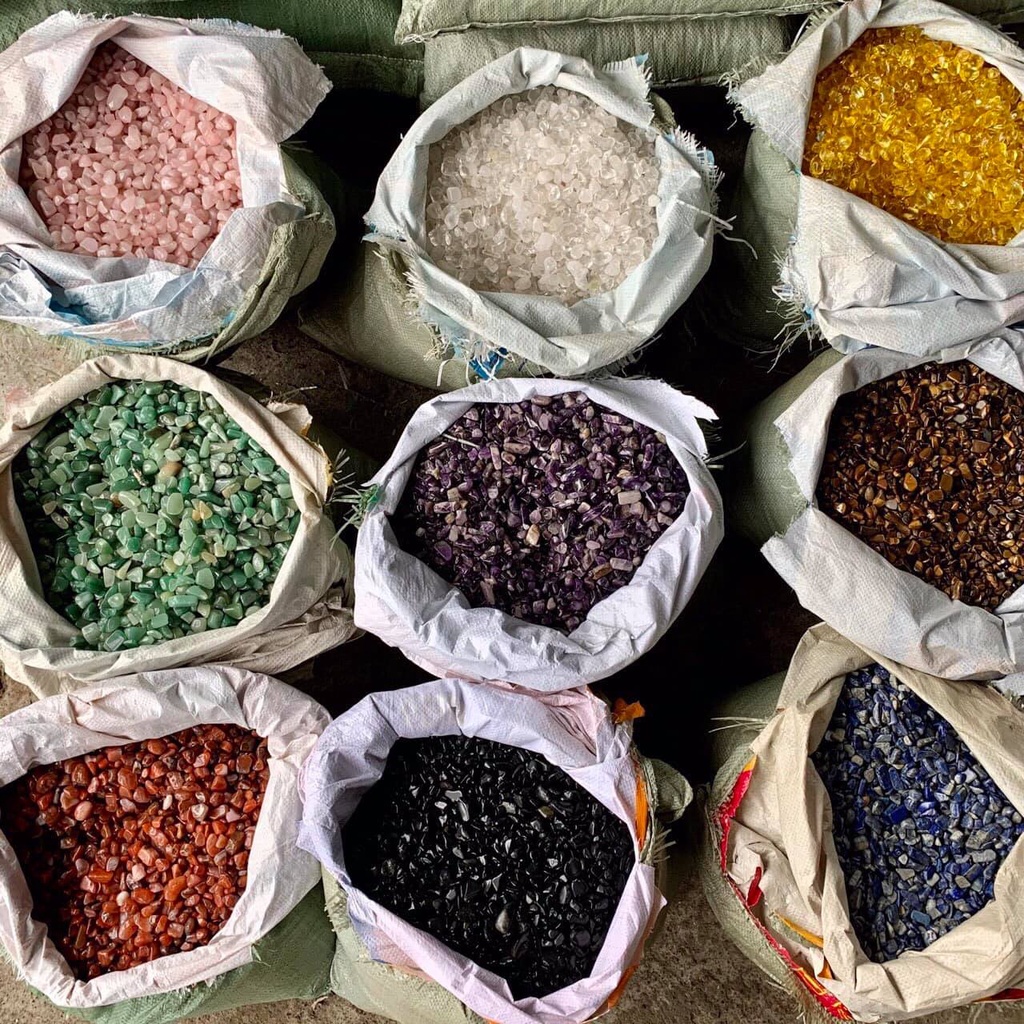 <1Kg> Đá Vụn Tự Nhiên Trang Trí Các Màu