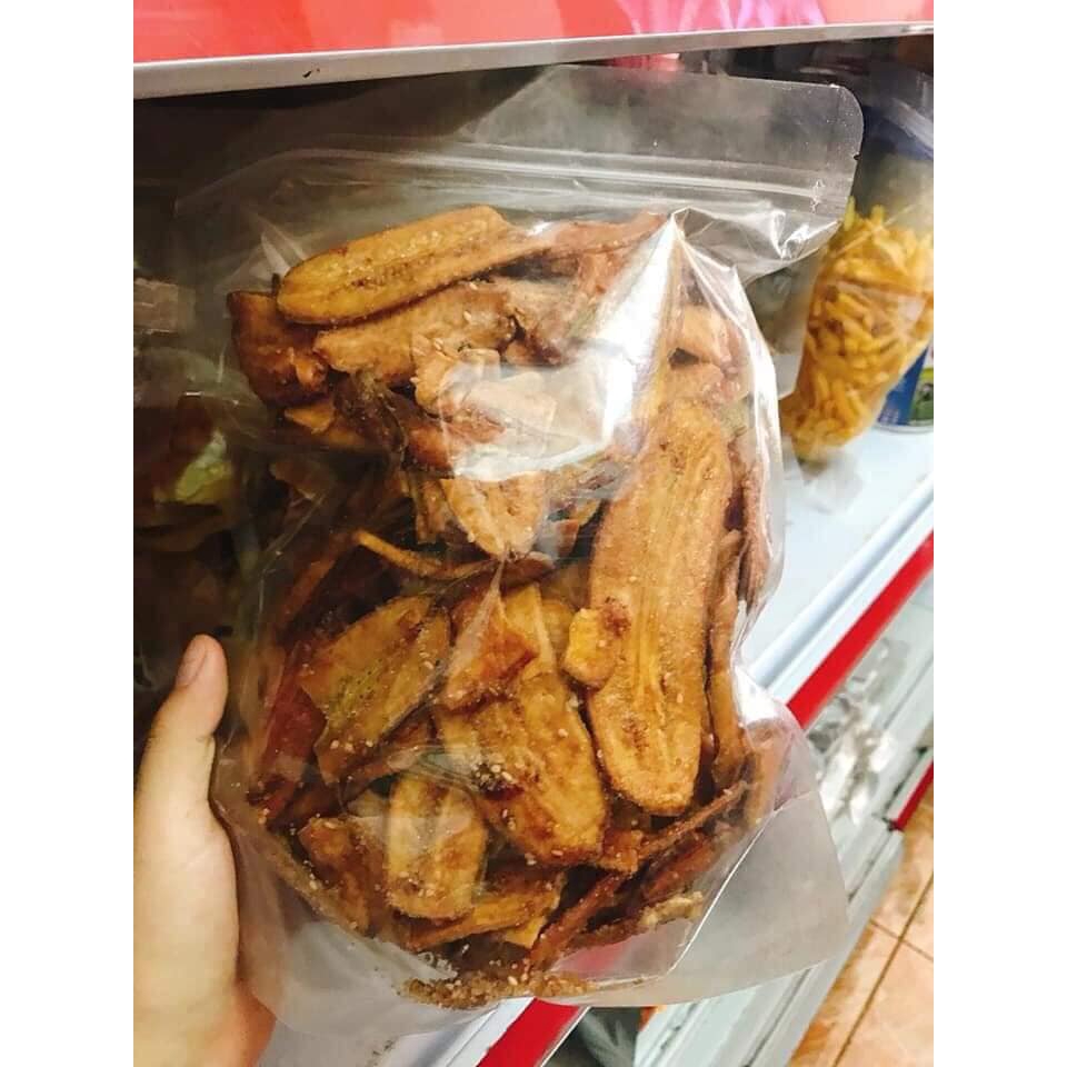 Chuối sấy gừng mè gói 1kg date 6 tháng.