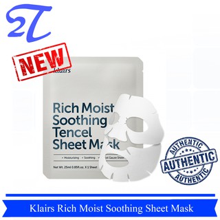 [AUTH] Mặt nạ giấy dưỡng ẩm sâu Klairs Rich Moist Soothing Tencel Sheet Mask