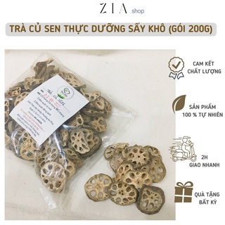 Trà củ sen thực dưỡng sấy khô gói 200g