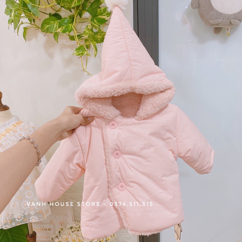 [ Hot New] Áo phao lót bông khuy lệch
