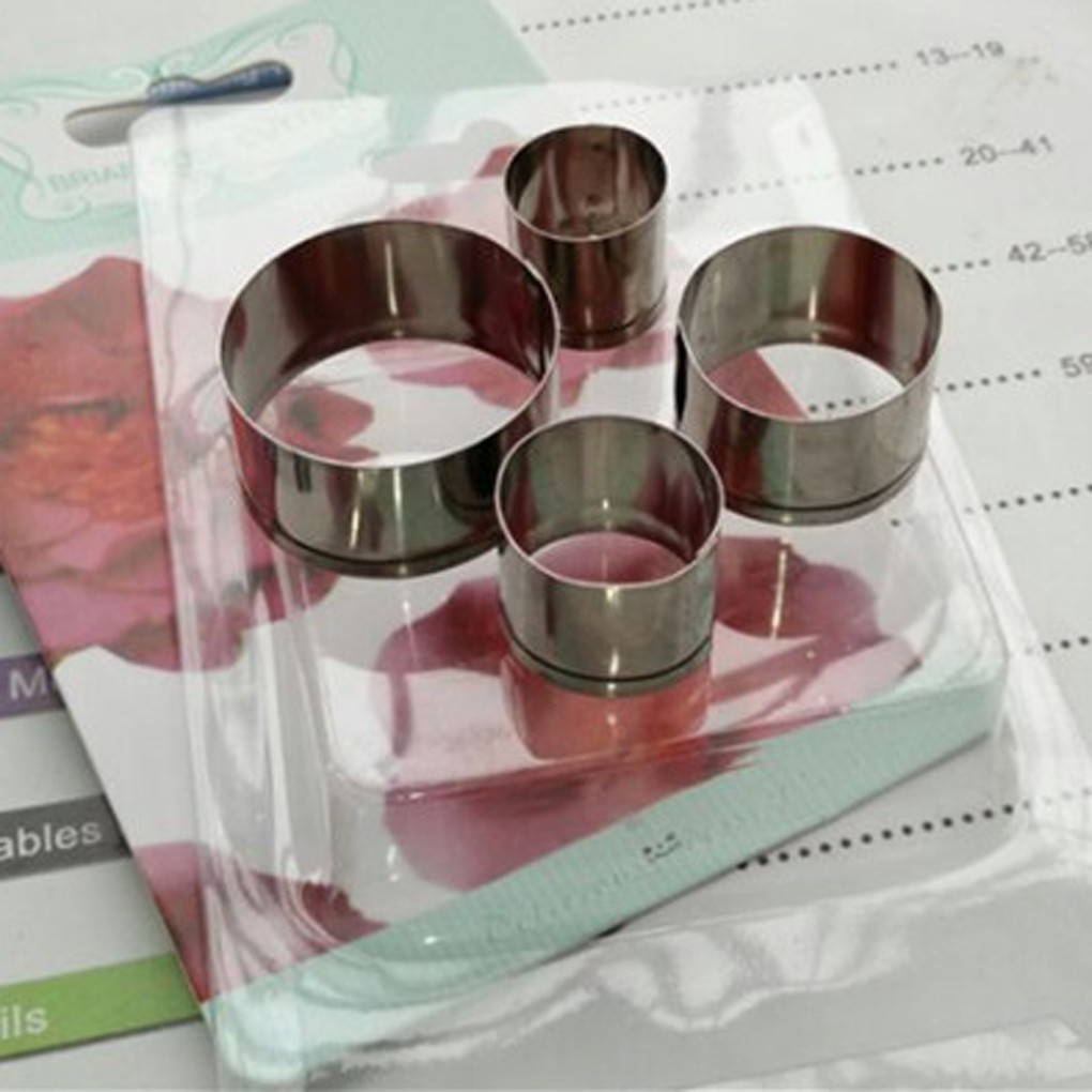 Bộ 4 khuôn cắt bánh dạng tròn