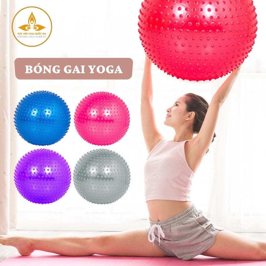 Bóng Tập Yoga Có Gai 65 - 75cm - YOGA QG, Độ Bền Cao, Chất Liệu PVC, Gai Nổi Giúp Tập Yoga Hiệu Quả Hơn