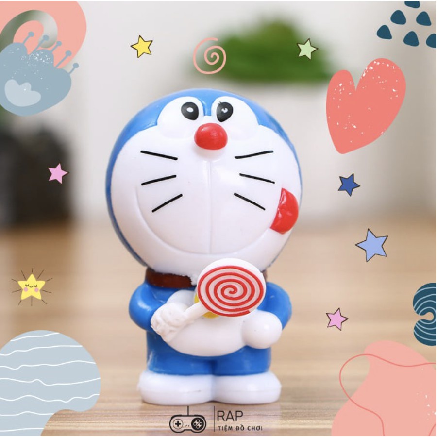 Set 6 mô hình đồ chơi nhiều tư thế trang trí Doraemon dễ thương - S6.01