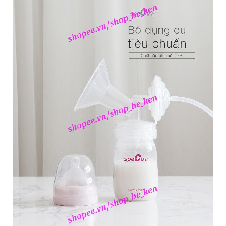 Bộ phụ kiện hút sữa cổ rộng đầy đủ có bình sữa 160ml Spectra (Made in Korea) (Size 20MM, 24MM, 28MM)