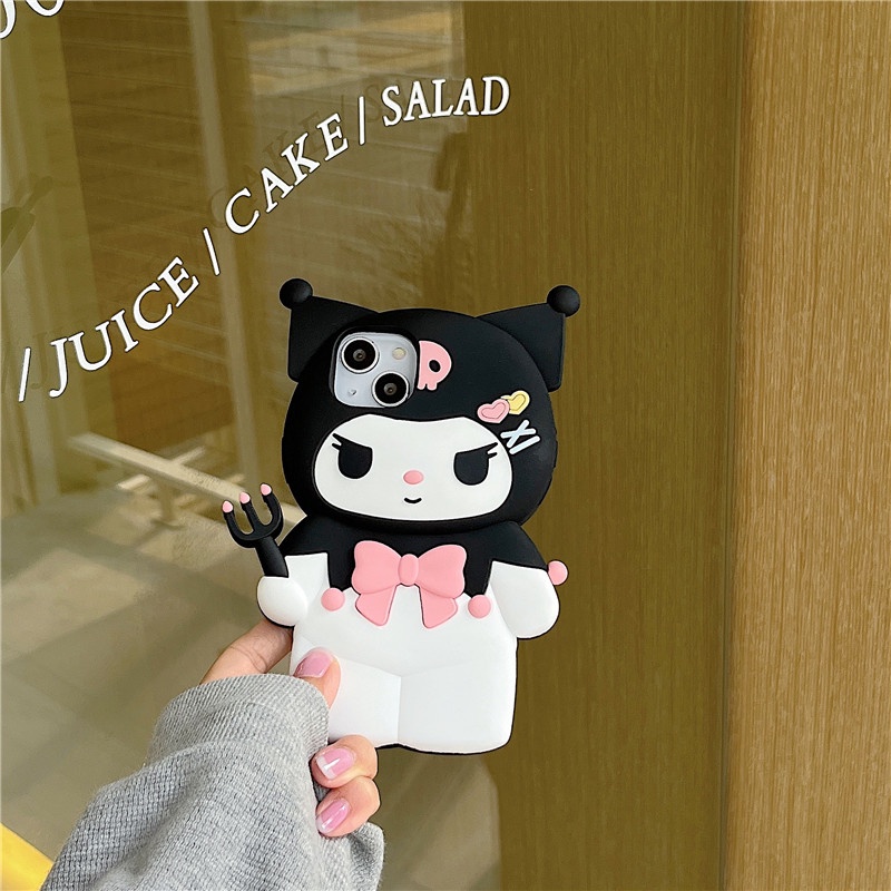 SANRIO Dễ Thương Ốp Điện Thoại Silicon Mềm In Hình kuromi Cho iphone 15 14 13 12 11 pro max xs xr x xsmax