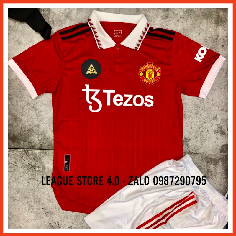Bộ Áo đá bóng đẹp manchester united mu leaguestore4.0 , áo đá banh cao cấp dệt xịn thấm hút mồ hôi