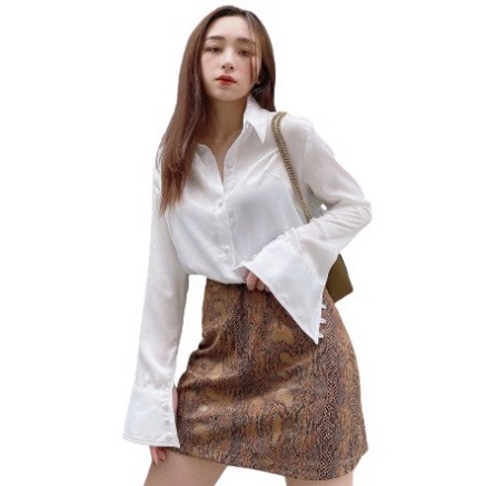 Chân Váy Họa Tiết Da Rắn Form Chữ A, Có Size - LA BOUTIQUE SM20