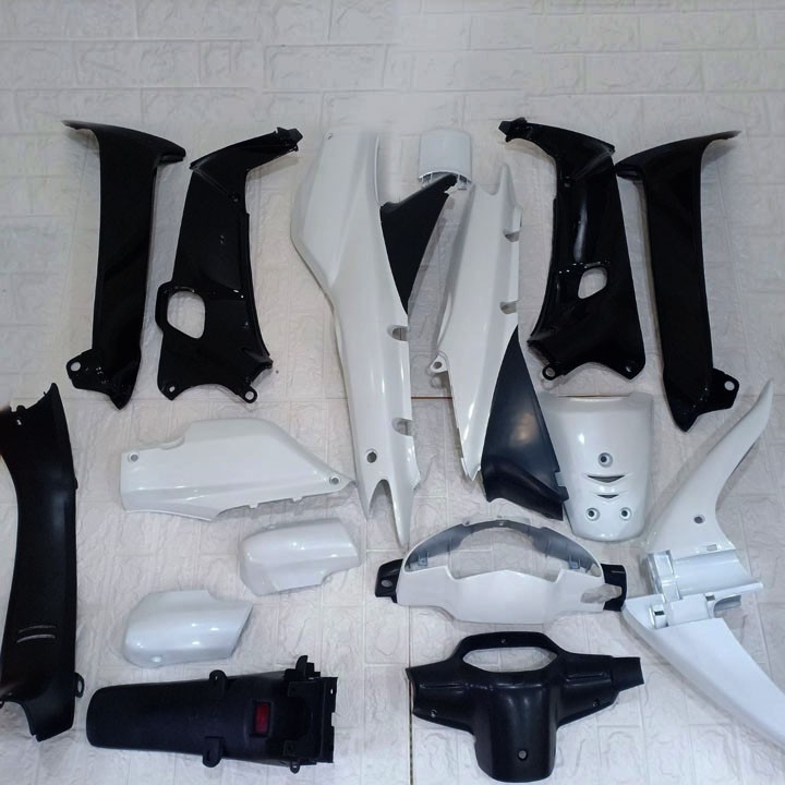 Dàn áo xe WAVE ZX màu TRẮNG, nhựa nguyên sinh ABS siêu bền