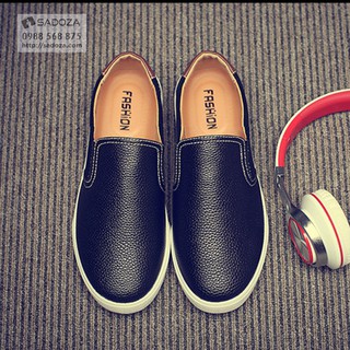 Giày lười nam thời trang da lì thoáng khí kiểu dáng hiện đại cách tân