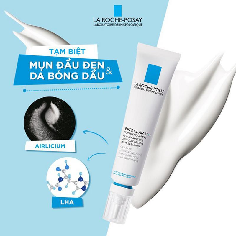 Kem Dưỡng Giảm Mụn Đầu Đen, Giảm Nhờn La Roche-Posay Effaclar K (+) (40ml)