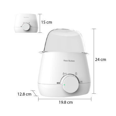 Máy Hâm Sữa REALBUBEE, Máy Tiệt Trùng Đôi Tặng Gắp Chống Nóng Và Dụng Cụ Vệ Sinh Bình Sữa Chinh Hãng