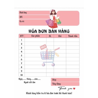 Hoá Đơn Bán Hàng Cho Ngành Thời Trang Siêu Xinh