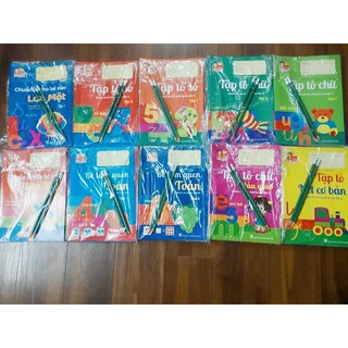 SET 10 QUYỂN TẬP TÔ SỐ VÀ TÔ CHỮ - BÉ TỪ 4 TUỔI ĐẾN 7 TUỔI