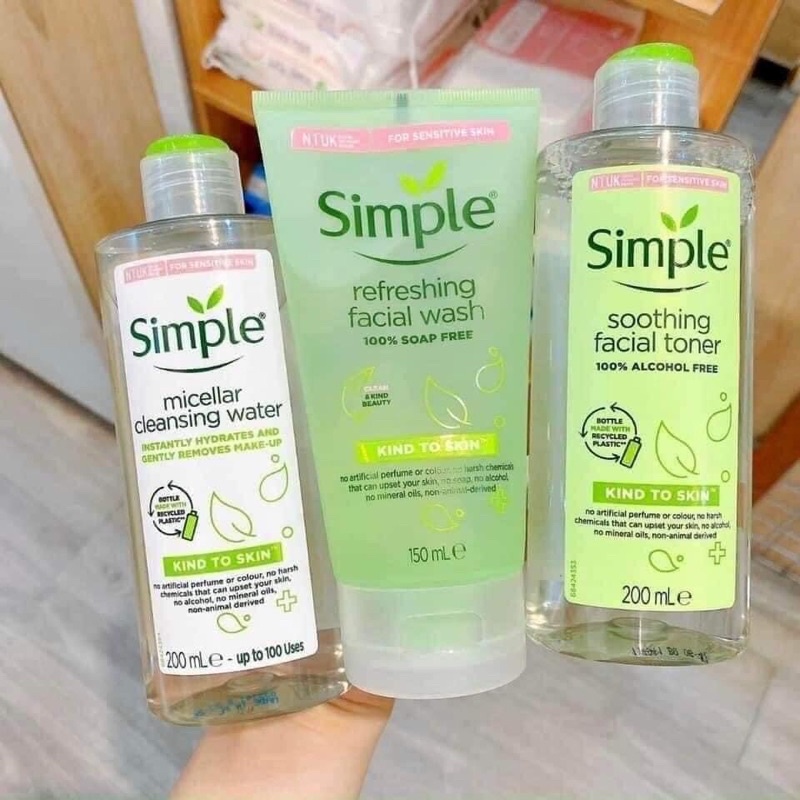 SỮA RỬA MẶT SIMPLE💚 TONER SIMPLE💚VÀ TẨY TRANG