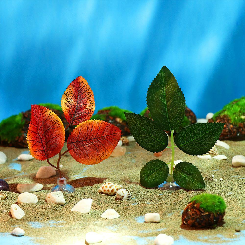 Lá Cây Nhân Tạo Trang Trí Bể Cá