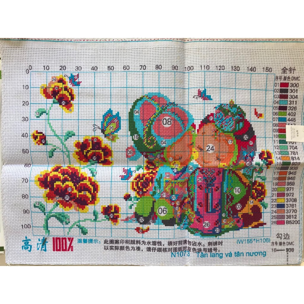 Tranh thêu chữ thập - Đám cưới hạnh phúc