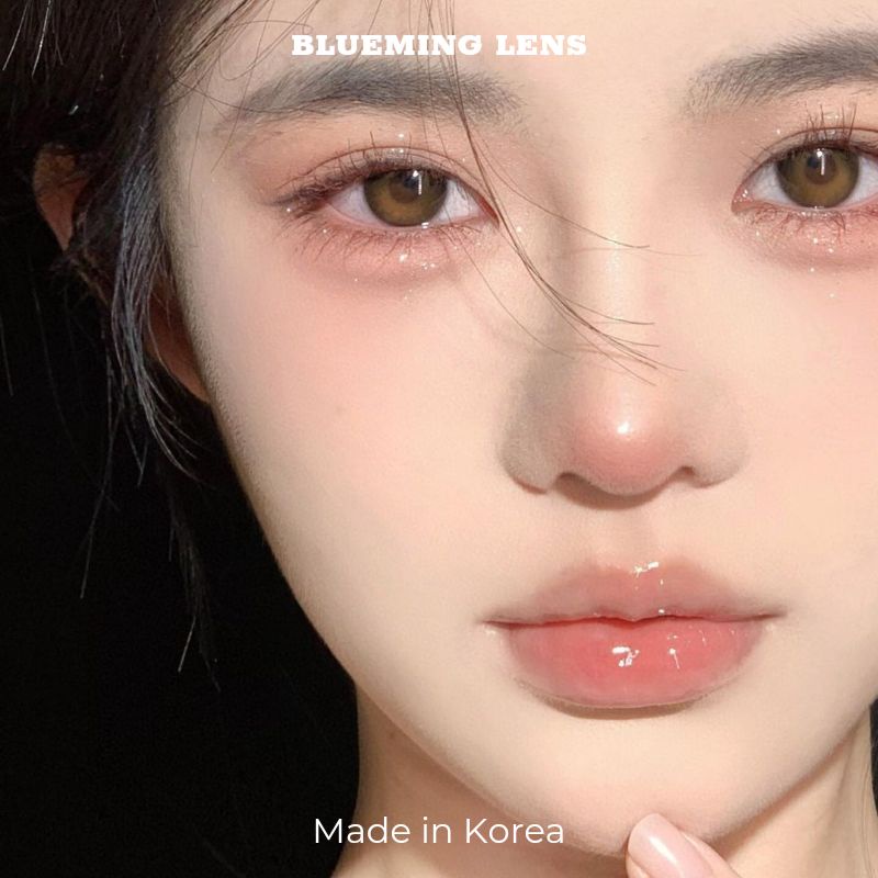 Lens mắt Nâu Filter kính áp tròng nâu ombre hiệu ứng long lanh giãn vừa 14.5mm