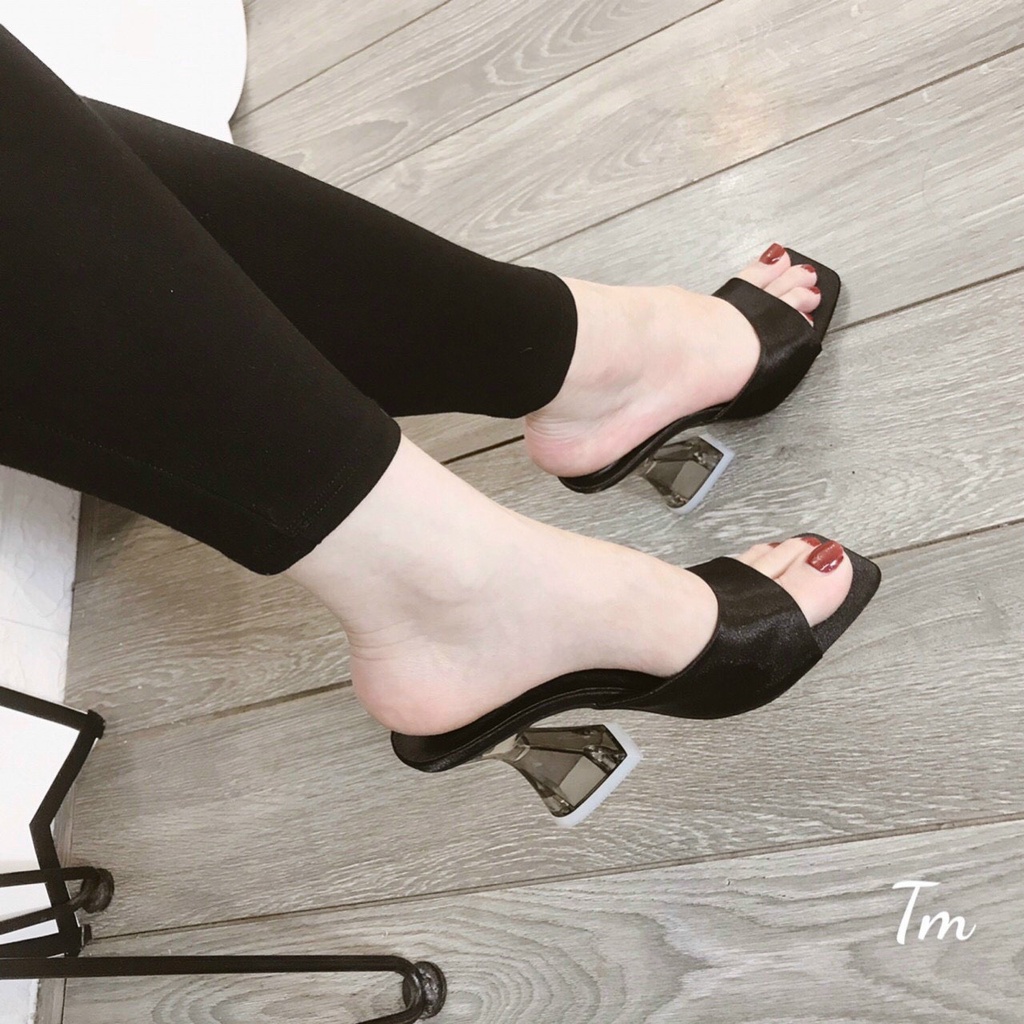 Guốc 7 phân gót trụ trong siêu xinh