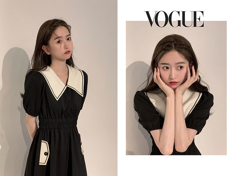 Đầm tay phồng ôm dáng xinh xắn cổ điển kiểu Pháp