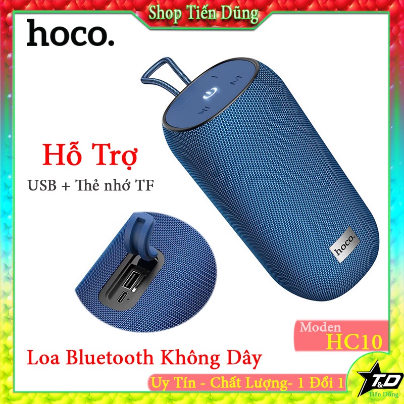 [Mã ELHACE giảm 4% đơn 300K] loa Bluetooth Hoco HC10 Hỗ Trợ Thẻ Nhớ TF Đài FM Công Xuất 5W