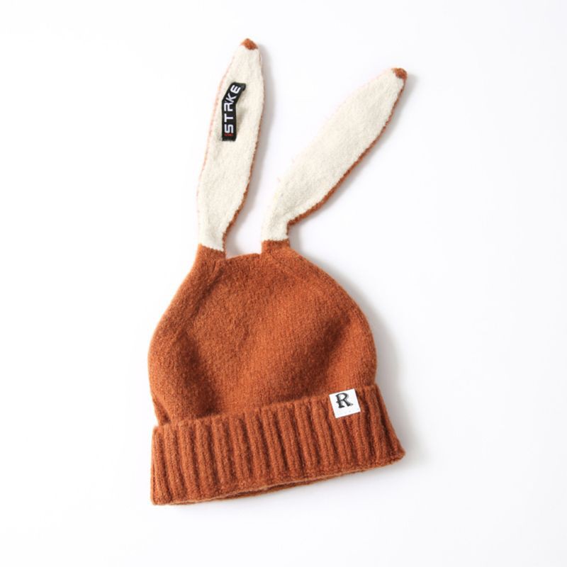 Mũ Beanie Dệt Kim Tai Thỏ Dễ Thương Thời Trang Mùa Thu 2019 Cho Bé