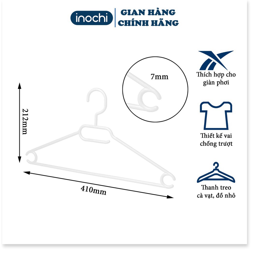 [10c] Móc treo Áo quần áo Hara 186 INOCHI nhựa đa năng thông minh người lớn MA186