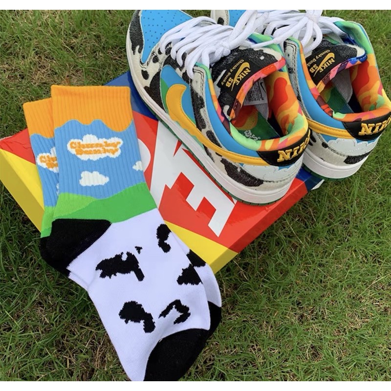 (Loli Store) Tất / Vớ cao cổ bò sữa - Phối cùng giày sneaker - Chất đẹp