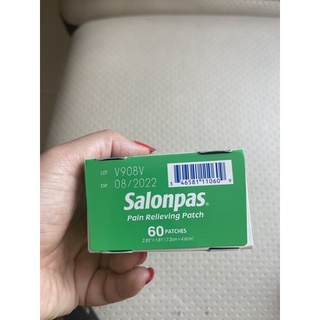 (Hàng Mỹ) Miếng dán salonpas 1 hộp gồm 60 miếng