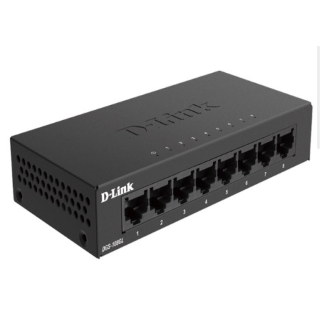 Bộ chia mạng Switch 8 cổng D-Link DGS-108GL (SẮT)- Hàng chính hãng