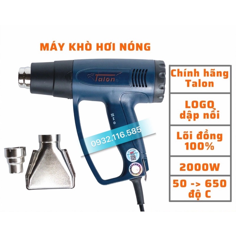 [ÁP MÃ GIẢM 5K] MÁY KHÒ NHIỆT TALON CHUYÊN NGHIỆP 2000W, CHÍNH HÃNG LOẠI 1