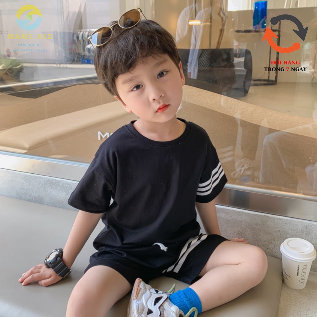 bộ cho bé trai mùa hè phong cách THỂ THAO, thun COTTON 100% cotton mềm, SIÊU CO GIÃN, mamikid