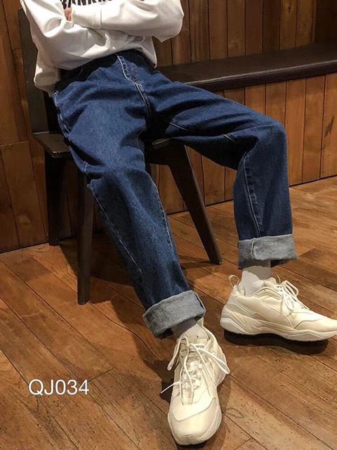 [Mã SKAMSALEP6 giảm 10% TỐI ĐA 100K đơn150K] QJ034 - Quần jean baggy nam basic | BigBuy360 - bigbuy360.vn