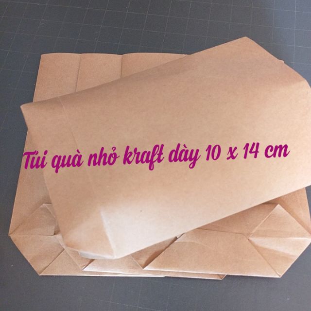 Combo 50 túi quà nhỏ kraft Nhật dày 10 x 14 cm