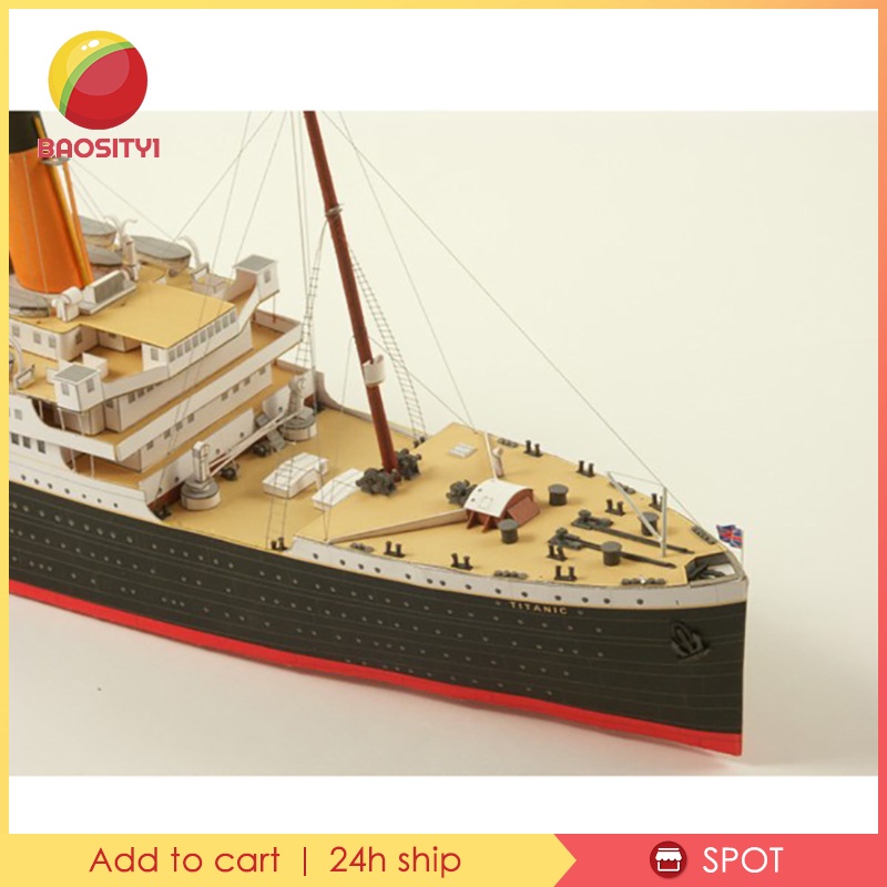 Mô Hình Tàu Titanic 3D Bằng Giấy Tỉ Lệ 1 / 400 Trang Trí Bàn Làm Việc DIY