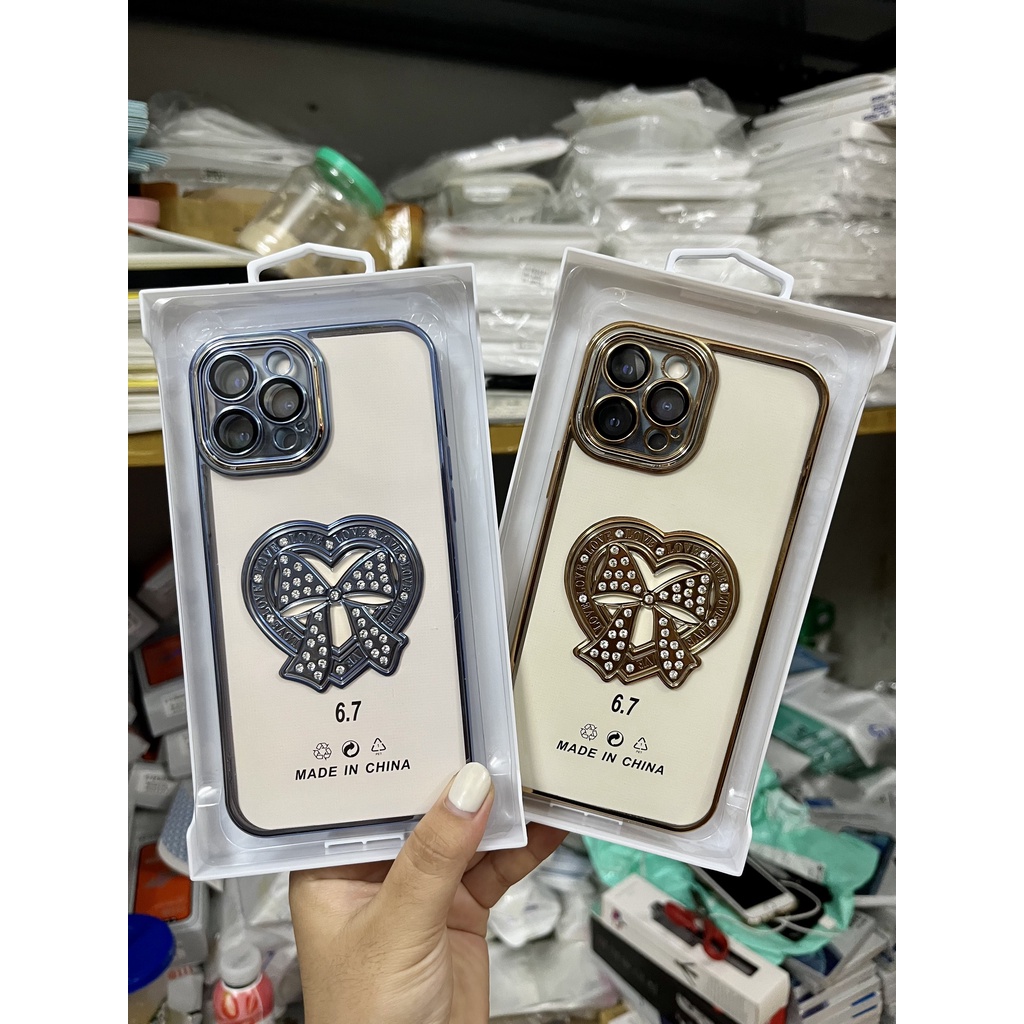 Ốp Lưng Điện Thoại Trong Suốt Đính Đá Lấp Lánh Chống Sốc bảo vệ camera Mẫu Mới Cho Iphone 11 12 13 MINI / PRO / MAX
