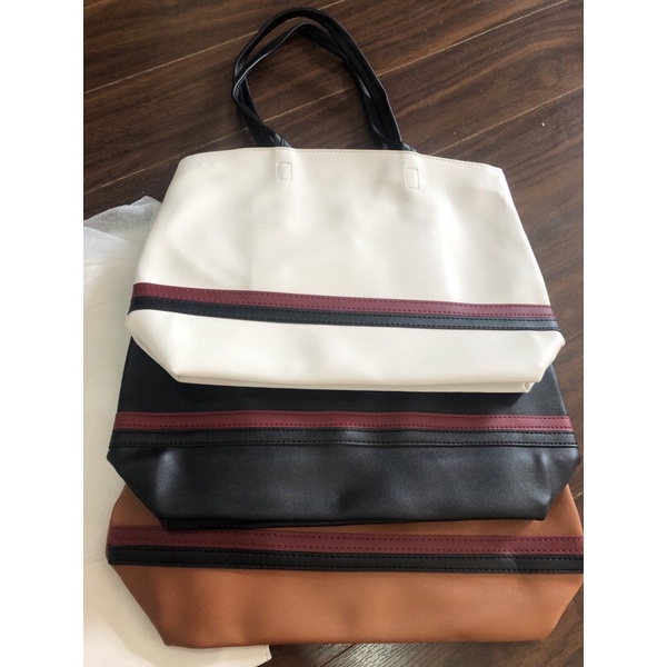 Túi xách nữ chất da đẹp hai viền kẻ