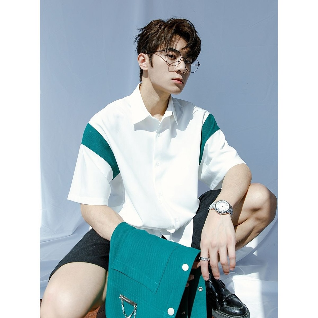 Áo Sơ Mi Tay Ngắn MAVOTA  Áo Sơ Mi Họa Tiết Phong Cách Hàn Quốc Thời Trang  Dành Cho Nam Và Nữ ASM46