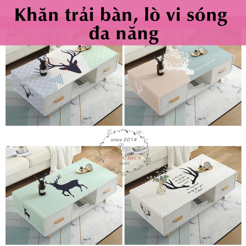 [SẴN-ĐẸP] Khăn trải bàn, phủ bàn trà trang trí phòng khách, lò vi sóng, máy giặt, tủ lạnh, mẫu mới nhất