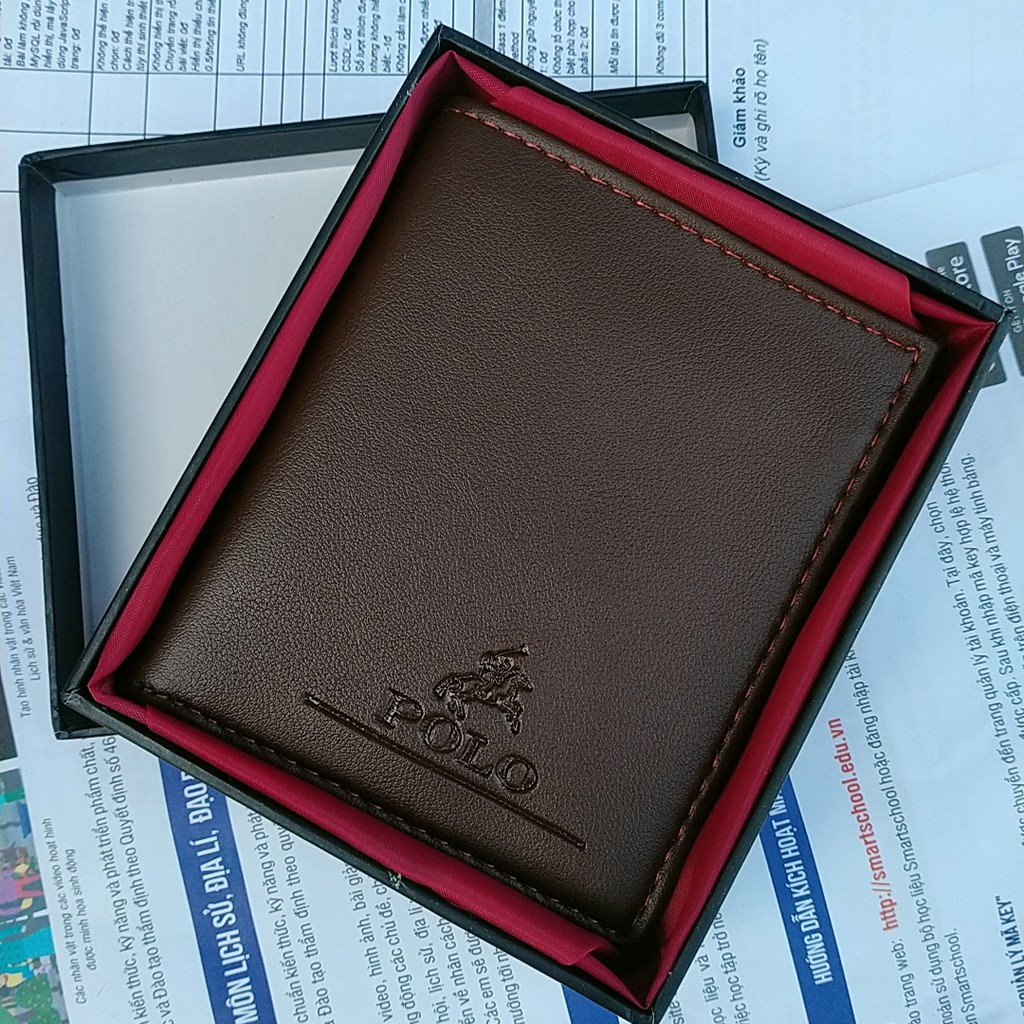 Ví Đứng Da PU Thời Trang Nam Cao Cấp Có Hộp Để Tặng Cho Người Thân Người Thương - Bảo Hành 12 Tháng