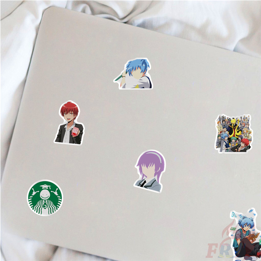 Set 50 nhãn dán họa tiết hoạt hình Assassination Classroom - Series 04 chống nước trang trí thủ công DIY
