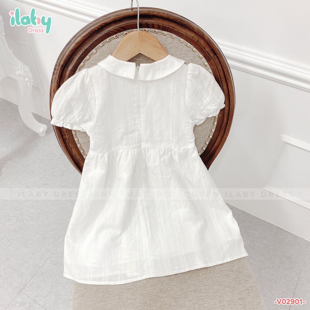 [Mã FARSBR7A giảm 10% đơn 99K] Váy cho bé gái ILABY Mira Dress tay cộc bo chun [V02901]